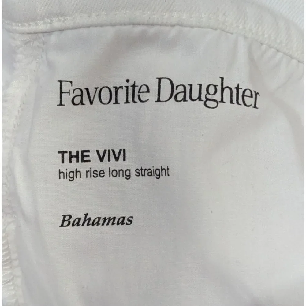 Favorite Daughter Womens 33 The Vivi Bahamas White Jeans High Rise Long Straight